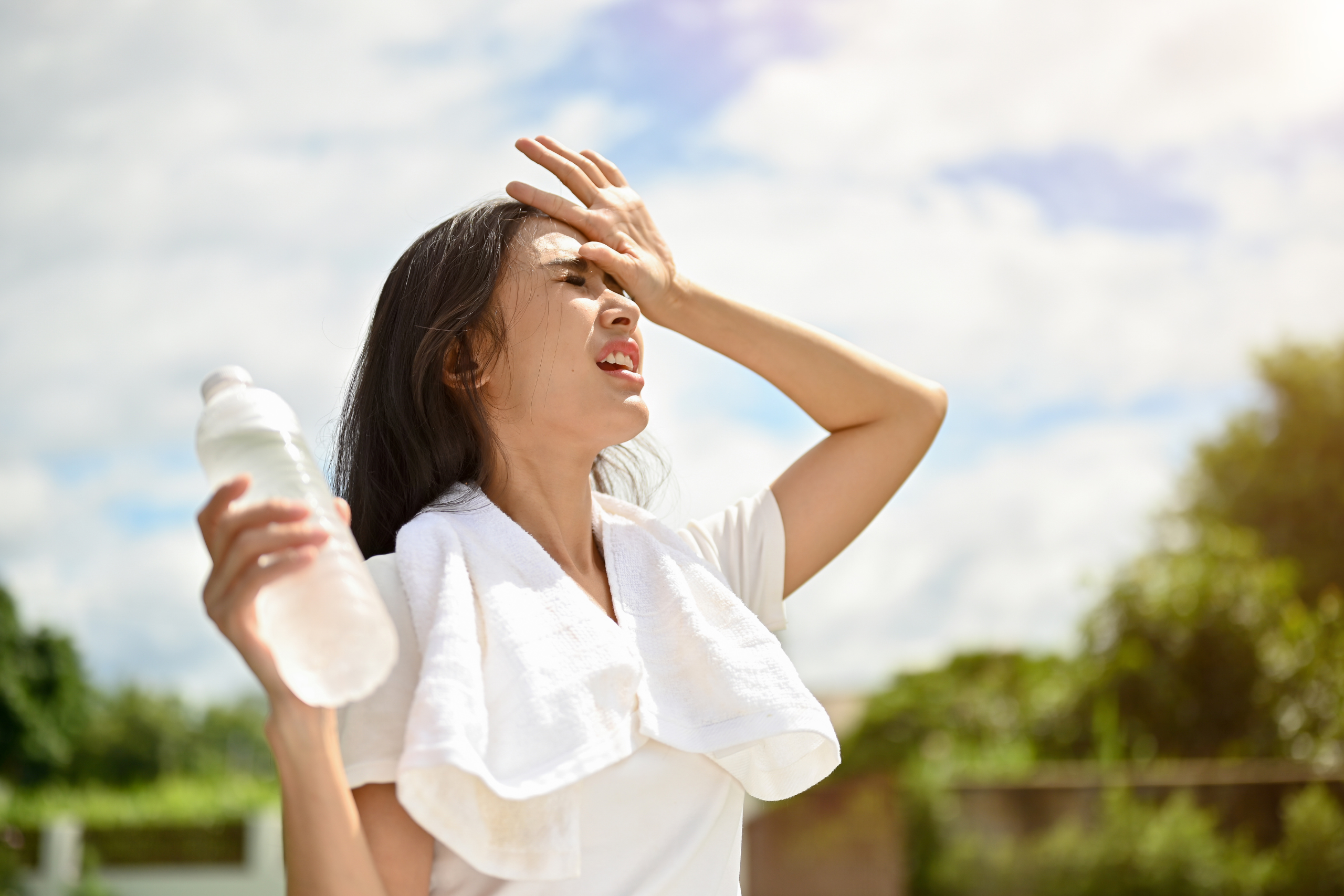 woman out in the hot sun