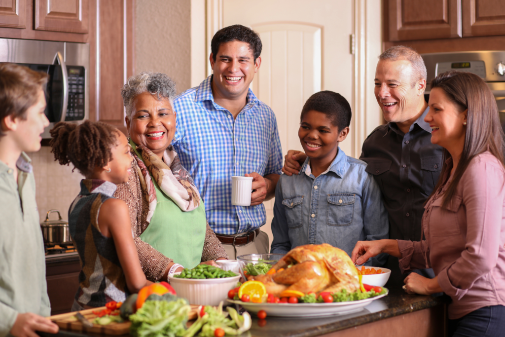 family talking